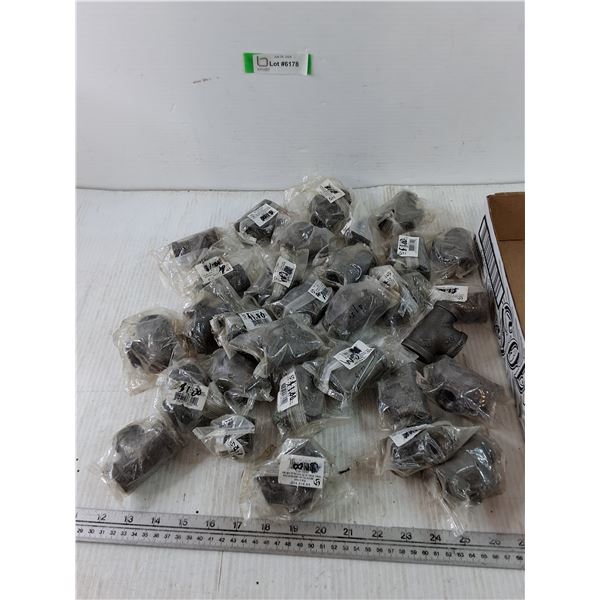 Assorted Metal Pipe T Fittings