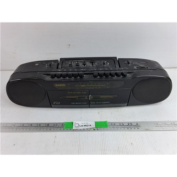 Sanyo 3 Band EQ AM/FM/Tape Player - As Is