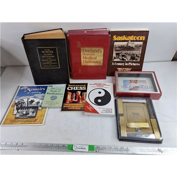 Assorted Books & Picture Frames
