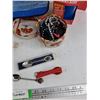Image 6 : Assorted Watches, Cup N Cooler, Necklaces, Souvenir Spoons, Wall Cross, Misc