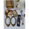 Image 3 : Souvenir Spoons, Serving Platter, 1985 Celica Key, Mini Vase, Misc