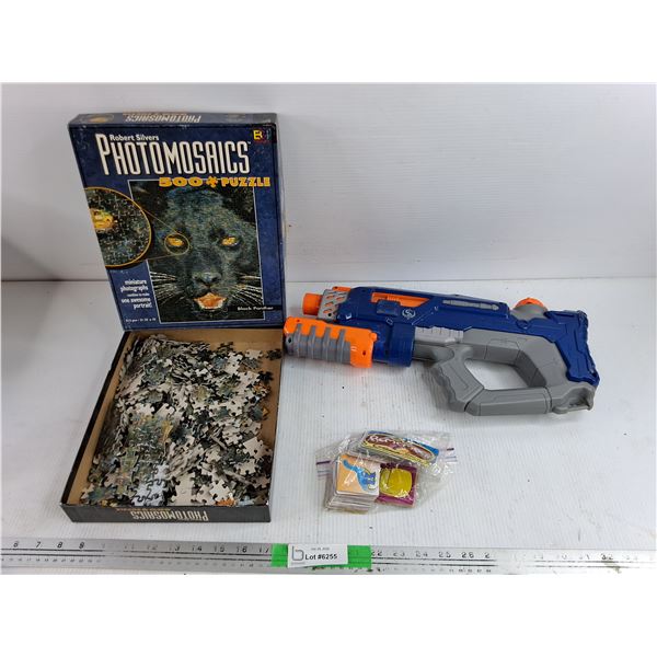 500 Piece Puzzle, Water Gun & Remember Card Game