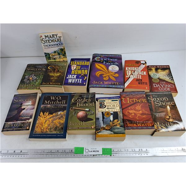 Assorted Books - Jack Whyte, Dan Brown, W.O. Mitchell