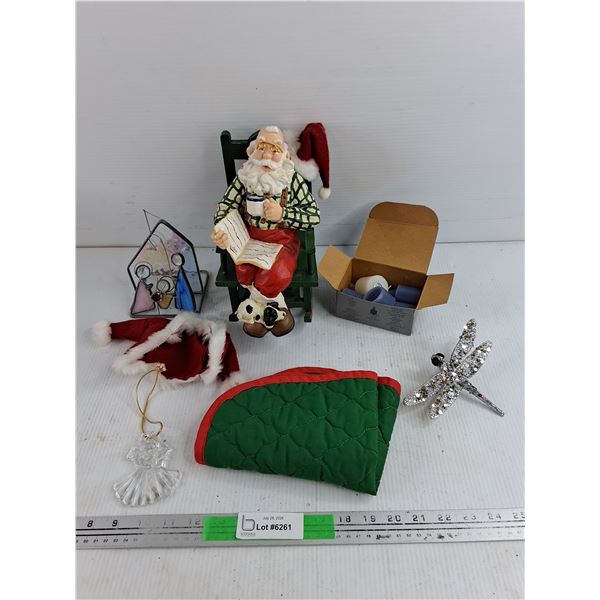 Assorted Christmas Ornaments & Scented Candles