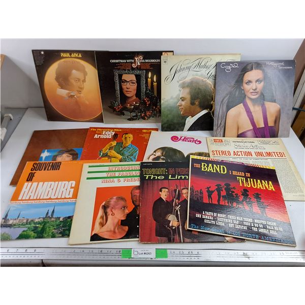 Assorted Vinyl Records - Paul Anka, Eddy Arnold, The Band I Heard in Tunisia, Misc