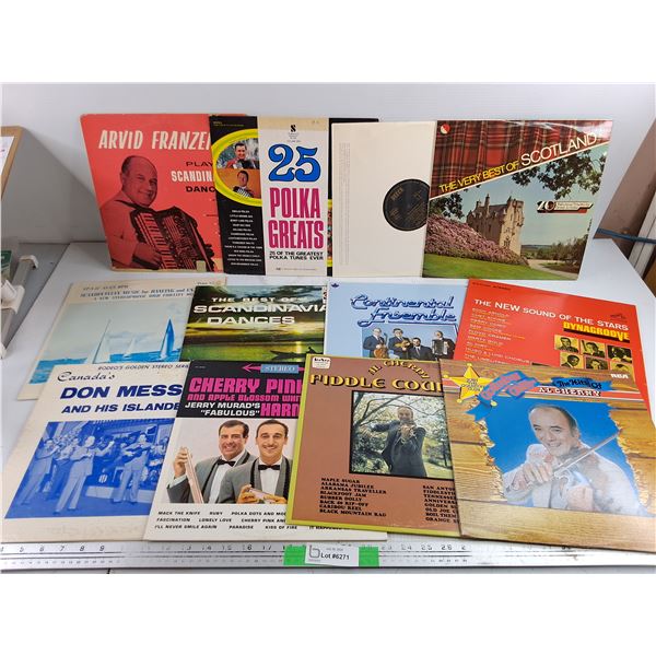 Assorted Vinyl Records - Al Cherny, The Very Best of Scotland, Polka Greats, Misc