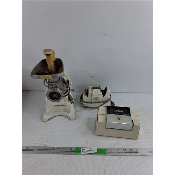 Hamilton Beach Electric Meat Grinder & Vintage Electric Knife Sharpeners