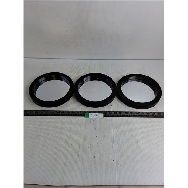 (3) Bouclair Framed 9" Wall Mirrors - 1 Small Crack