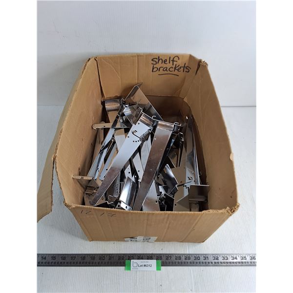 Bulk Stainless Steel Fixed & Adjustable Shelf Brackets-13", Pickup Preferred