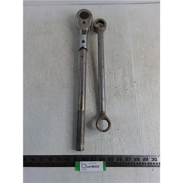 Large Torque Wrench & Box Wrench