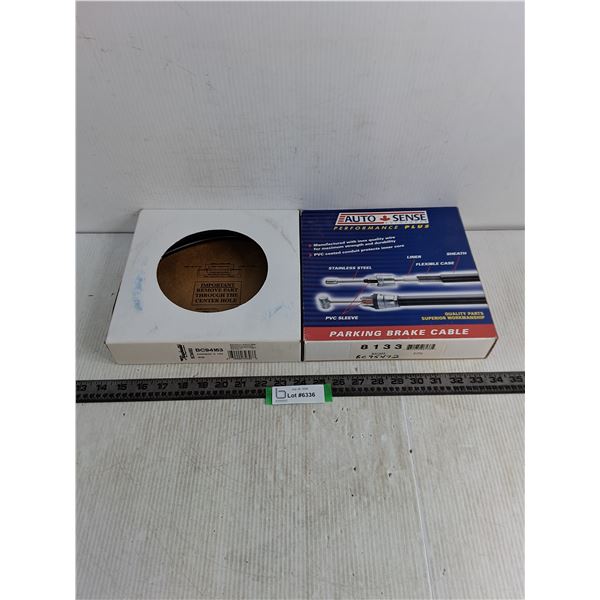 (2) Unused Parking Brake Cables - Raybestos & Auto Sense