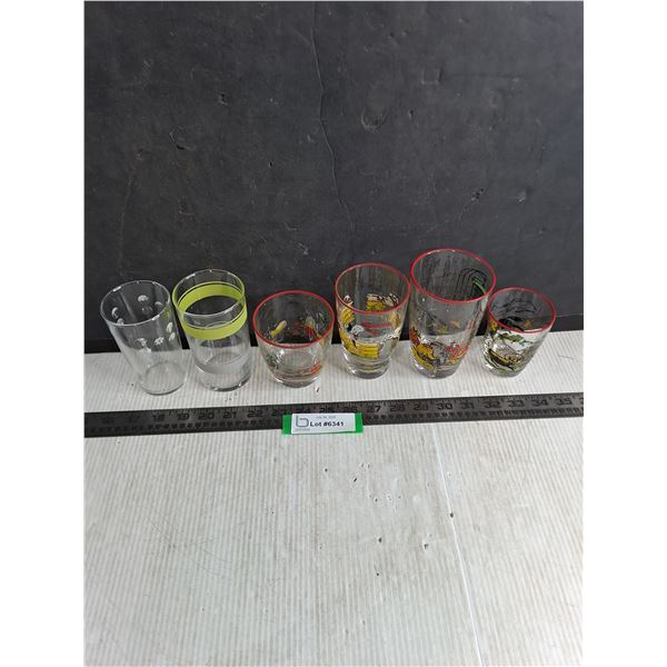 (6) Assorted Glass Tumblers