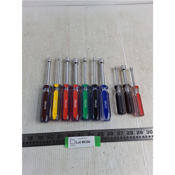 (10) Nut Drivers Including Set of 7 iWork