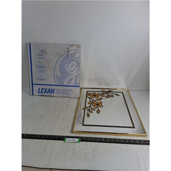 Lexan Sheet - 16" x 16", Framed Wall Mirror - 16" x 20"