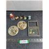 Image 1 : Vintage Miniature Pictures & Frames, Porcelain Tea Ornaments, Bottle
