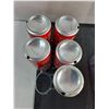 Image 2 : (21) Coca-Cola Cans Promoting Blue Jays 92 World Series Win - 5 Are Empty, Tote - Cannot Ship