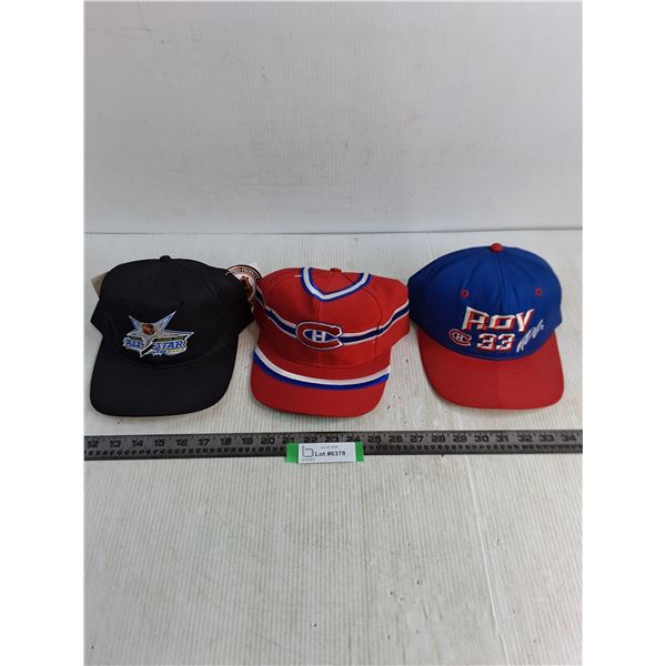 (3) Adult NHL Ball Caps - 1 is New