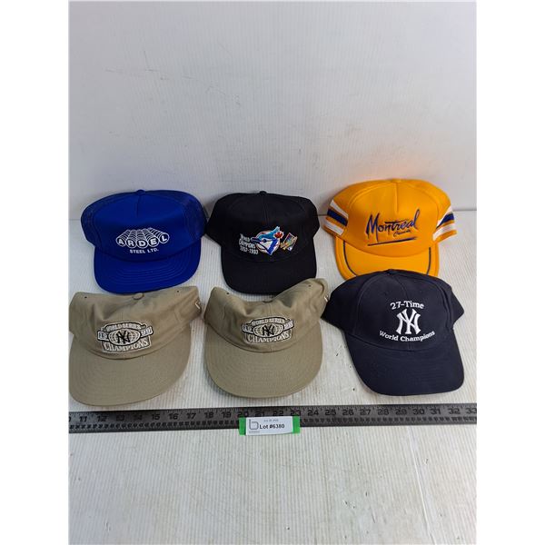(6) Adult MLB & Promotional Ball Caps