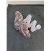 Image 2 : Art Glass Ornaments/Bowl, Porcelain Swan Dish - Chipped, Pair of Pig Ornaments