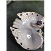 Image 5 : Art Glass Ornaments/Bowl, Porcelain Swan Dish - Chipped, Pair of Pig Ornaments