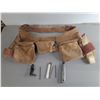 Image 3 : Leather Toolbelt, Screws & Anchor Kit, Screwdriver, Misc.