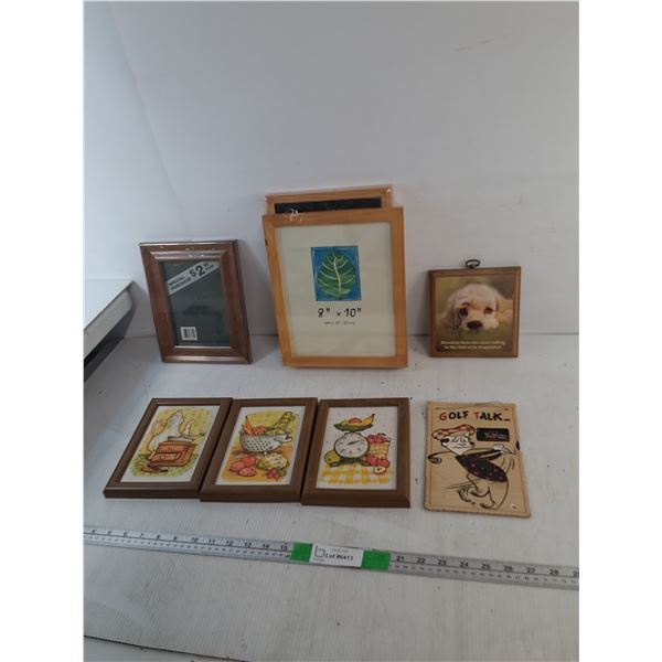 Needlepoint Wall Art, Photo Frames Up to 11" x 9", Misc.