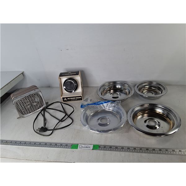 Carter Car Warmer- Powers On, Shower Massage Head, Stove Drip Pans