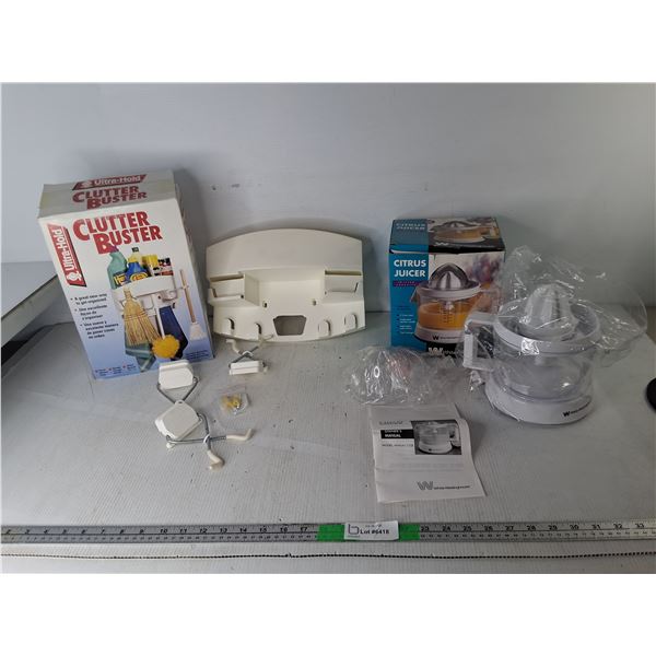 Clutter Buster & Citrus Juicer- Both Appear NIB