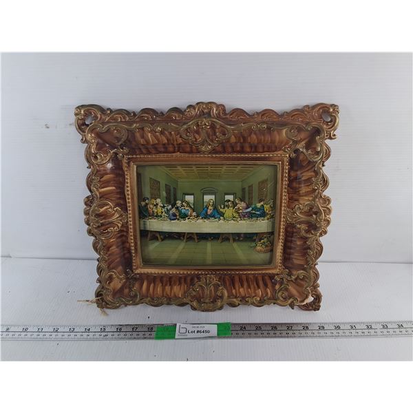 Framed The Last Supper Wall Art 15.25" x 13.5"
