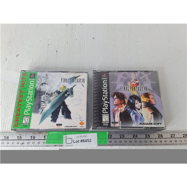 Play Station Final Fantasy VII & VIII- Missing Discs