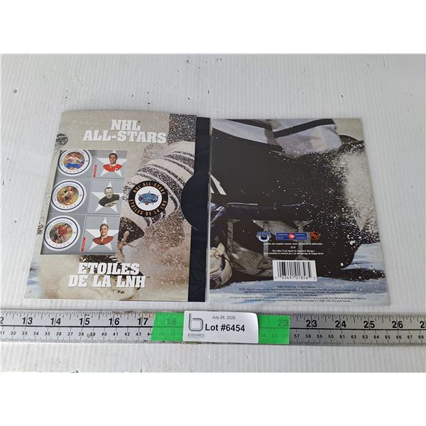 (2) NHL All Stars Canadian Stamp Sheets
