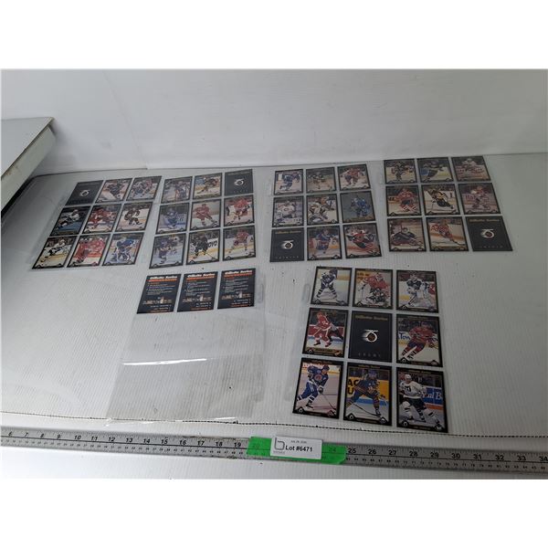 (5) Pages of Gillette Series NHL Cards- Cannot Authenticate