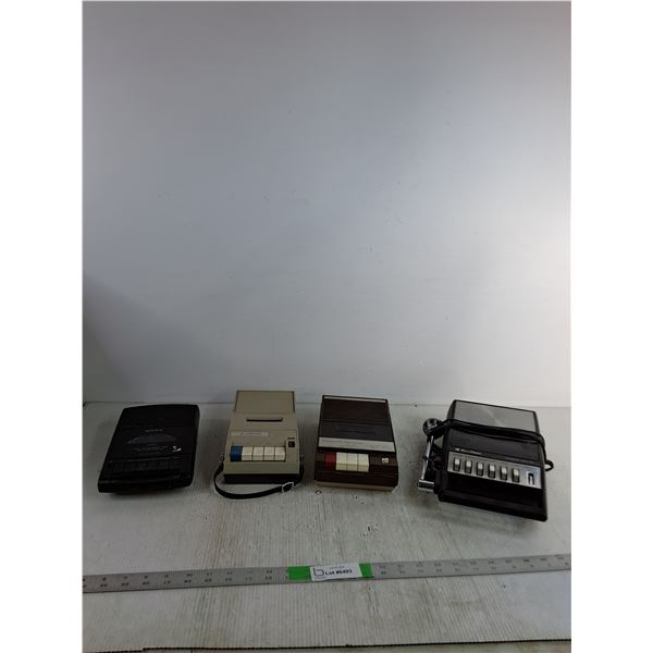 (4) Vintage Cassette Recorders ( as is)