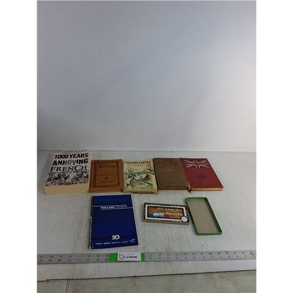 (5) Books & Notebook, Decorative Wood Art