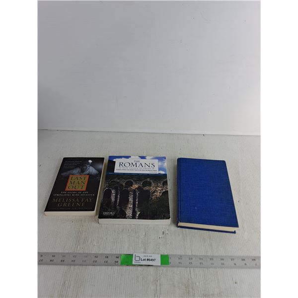 (3) Books; Last Man Out, The Romans, One Canada