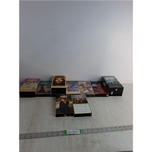 (9) VHS Tapes; The Elephant Man, The Blue & The Grey, Eye Of The Needle, Misc