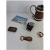 Image 2 : Postcards, Beer Mug, Belt Buckle, Bottle Opener, Vintage Toy Car, Misc