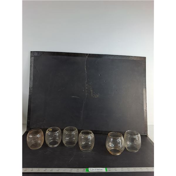 (6) Barn Lantern Globes 3.5"