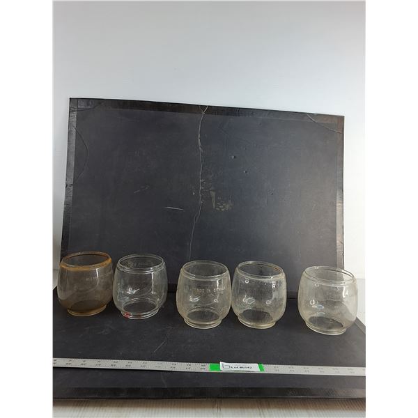 (5) Barn Lantern Globes 5"