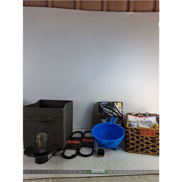 Storage Cube, V-Belts, Strainer, Gift Bags, Tissue Paper, Misc