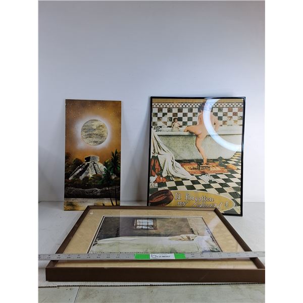 (3) Wall Decor Photos Up To 22"x18" ( cannot ship, as is)