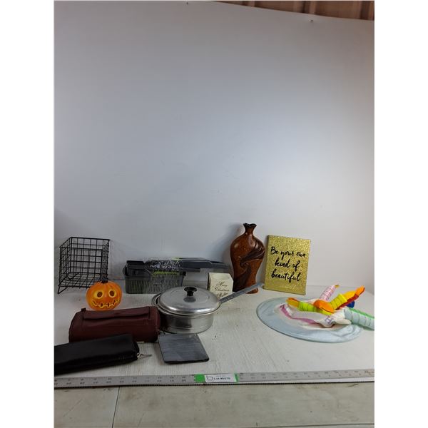 Wallets, Wall Decor, Plastic Pumpkin, Camping Pan,  Misc