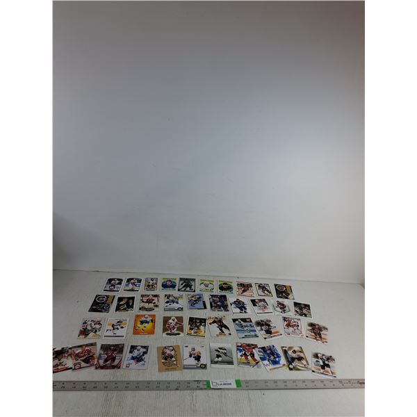 (41) Hockey Cards; Martin Hanzel, Brad Marchand, Donald Audette ( as is, cannot authenticate)