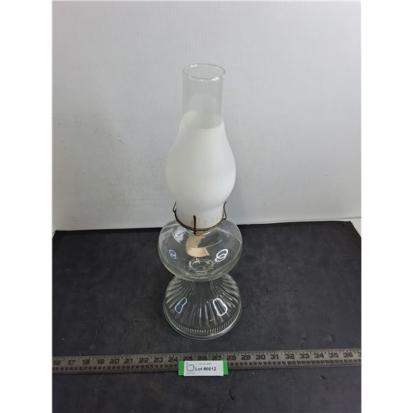Vintage Oil Lamp w/Chimney - 18" High