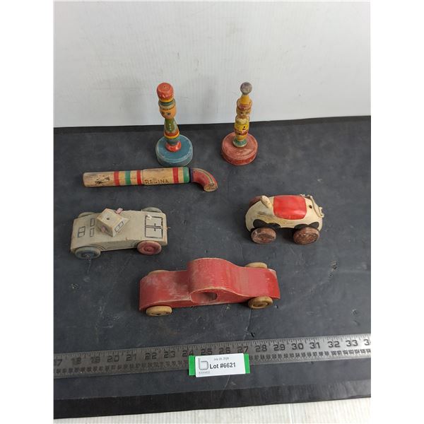 Vintage Wooden Cars & Characters