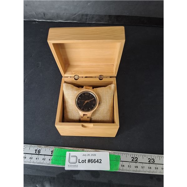 Sask-Watches Wooden Watch- As Is & Band Repair Piece