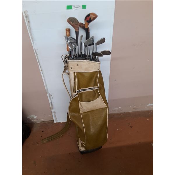 *Golf Bag, Umbrella, Tees, Balls, Glove & (14) Clubs- Can't Ship