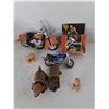Image 2 : Dog Bobbleheads, Model Motorcycles- Some Sound Effects, Plastic Storage Case, Misc.