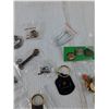 Image 3 : Assorted Keychains, Molson Bottle Opener, Meacham Co-Op, Ford, Cadillac, Shell, CAT, Misc