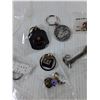 Image 5 : Assorted Keychains, Molson Bottle Opener, Meacham Co-Op, Ford, Cadillac, Shell, CAT, Misc